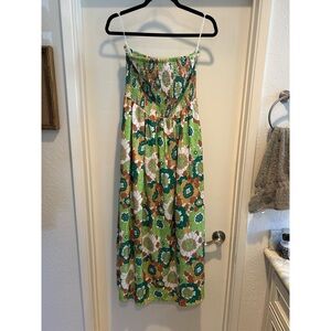 Floral Strapless Maxi Dress